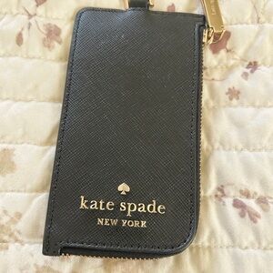 Kate Spade Black Lanyard Card Holder